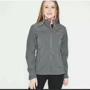 Patagonia Adze Jacket Polartec Windblock Softshell Gray Pink Women's Size M